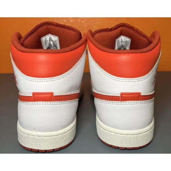 Air Jordan 1 Mid SE White/Lobster Dune Red Sail FJ3458-160 Mens Size 11 - Picture 4 of 5